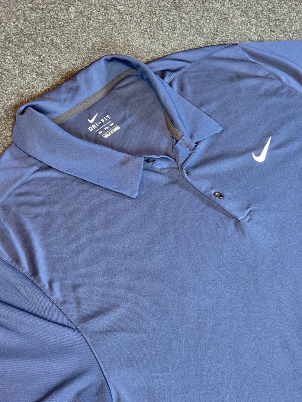 Nike Dri-FIT Men's 3XLT Blue Polo Shirt Big Tall Performance Golf Swoosh